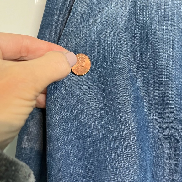 CLOTH & STONE chambray button down tie front, sz medium - Picture 11 of 11